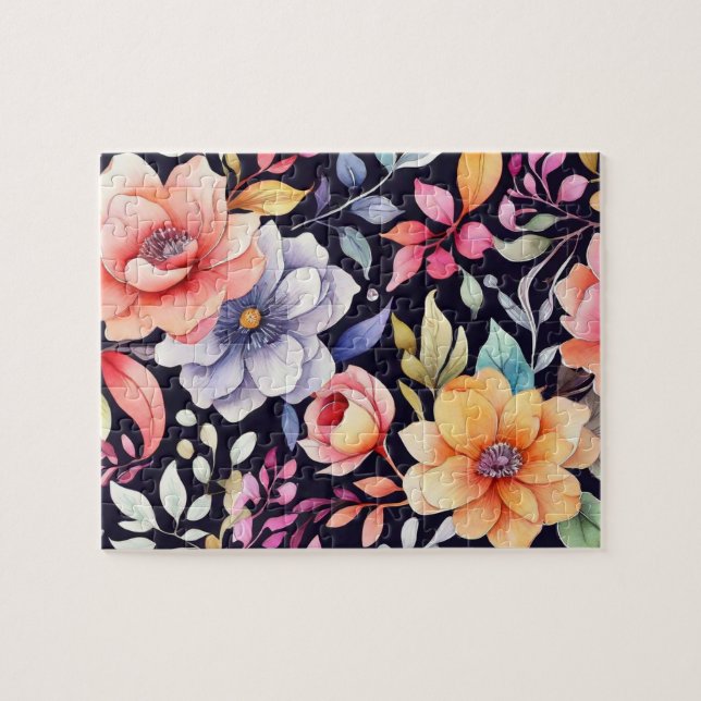 Blume in Aquarellfarbe (Horizontal)