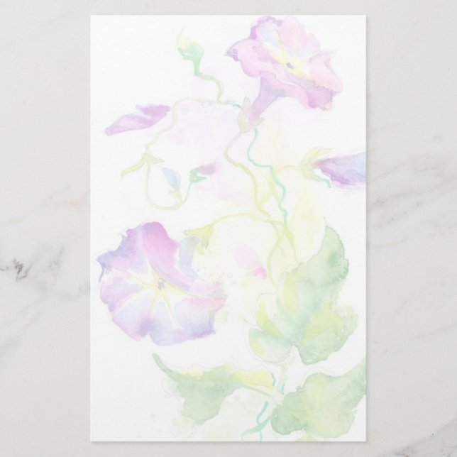Blume in Aquarellfarbe Briefpapier (Vorderseite)