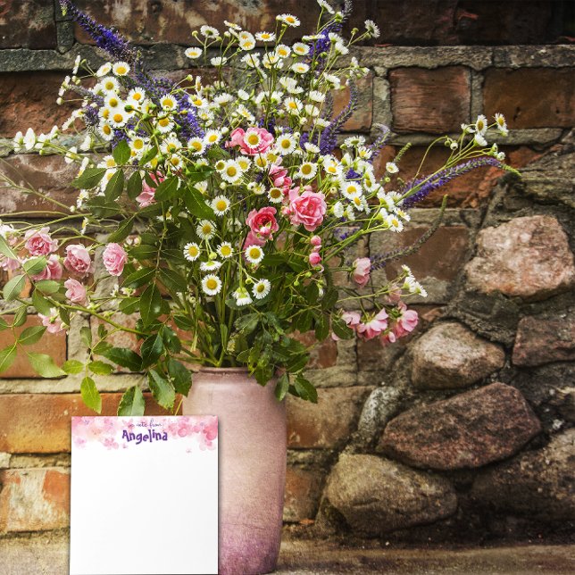 Blume in Aquarellfarbe lila Notizblock (Von Creator hochgeladen)