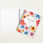 Blume in Aquarellfarben bilden einen persönlichen  Planer<br><div class="desc">Aquarellfarbene Blume zeichnen den persönlichen Gartenplaner aus. Sie können es personalisieren und Ihren eigenen Text und das Jahr hinzufügen.</div>