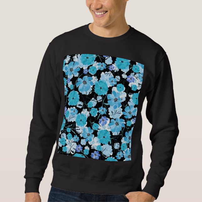Blume in Aquarellfarben: Ein zartes Band Sweatshirt (Vorderseite)
