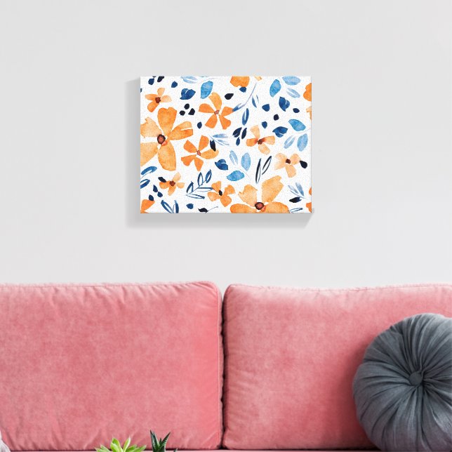 Blume in Aquarellfarben Leinwanddruck (Insitu (Wohnzimmer))