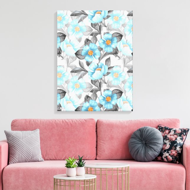 Blume in Aquarellfarben Leinwanddruck (Insitu (Wohnzimmer))