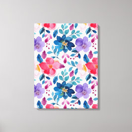 Blume in Aquarellfarben Leinwanddruck