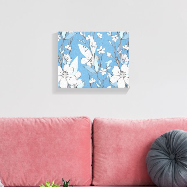 Blume in Aquarellfarben Leinwanddruck (Insitu (Wohnzimmer))