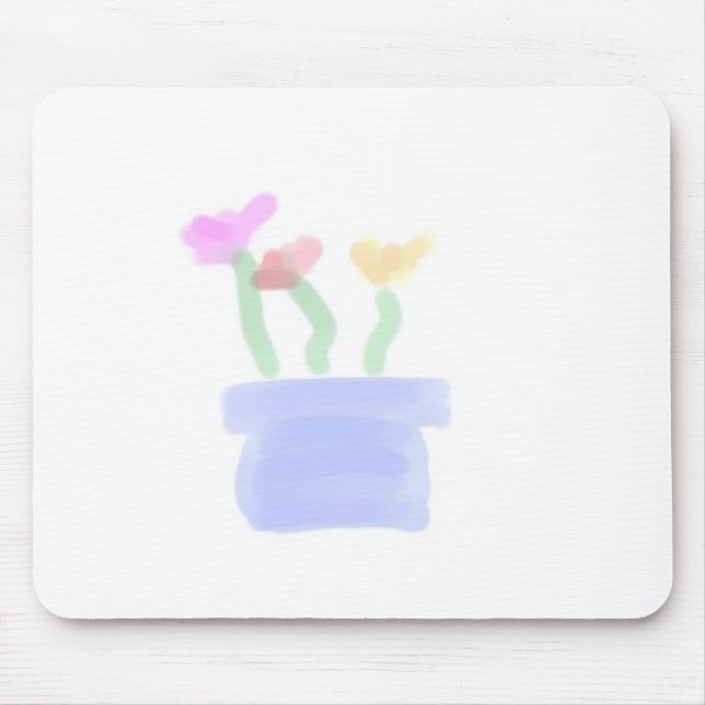 Blume in Aquarellfarben Mousepad (Vorne)