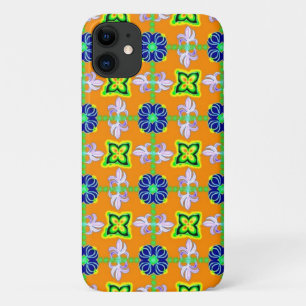 Blume in Artdeco Retro Rosa Gelb Case-Mate iPhone Hülle