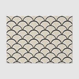Blume in Beige und Schwarz-Deko Seidenpapier