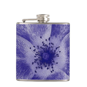 Blume in blau flachmann