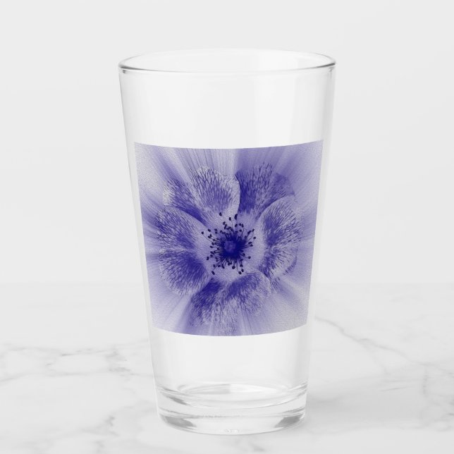 Blume in blau glas (Vorderseite)