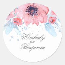 Blume in Blau und Rosa