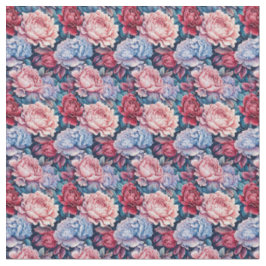 Blume in Blau und Rosa Stoff