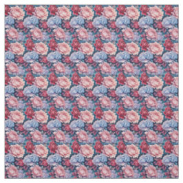 Blume in Blau und Rosa Stoff