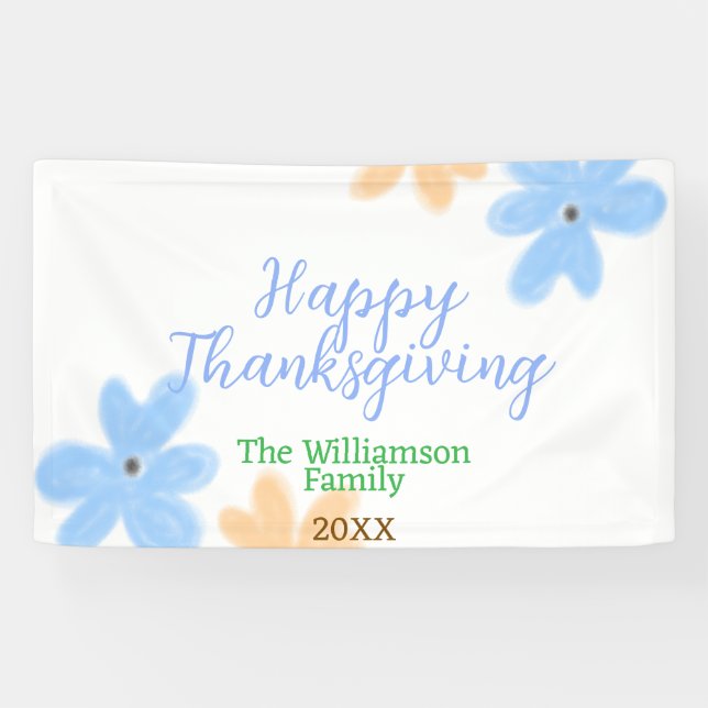Blume in Blauorange Banner (Horizontal)