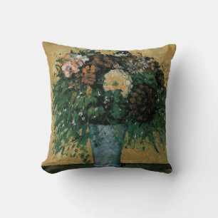 Blume in Blue Vase von Paul Cezanne Vintag Art Kissen