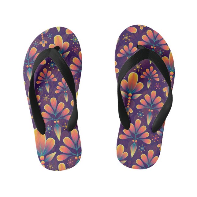 Blume in blühenden Kindern flippen Flops Kinderbadesandalen (Fußbett)
