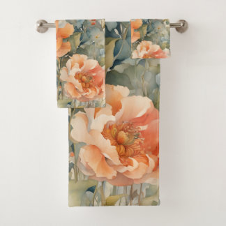 Blume in der Moderne Badhandtuch Set