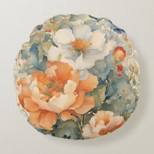 Blume in der Moderne Rundes Kissen