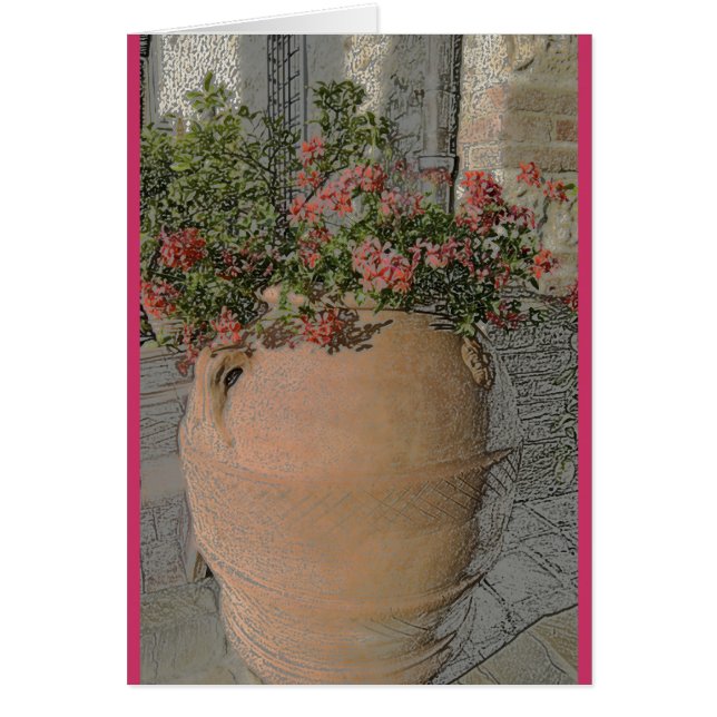 Blume in der toskanischen Terrakotta-Pflanze (Vorne)