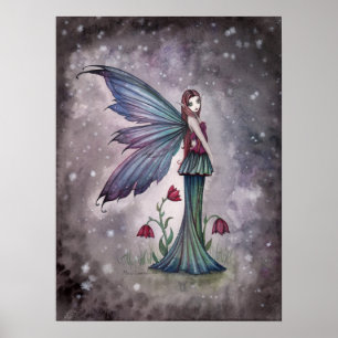 Blume in der Wintermärchendruckerei Poster