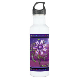Blume in der Wüste Edelstahlflasche
