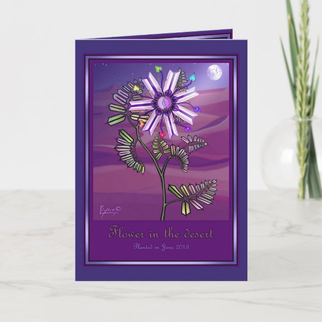 Blume in der Wüste Karte (Vorderseite)