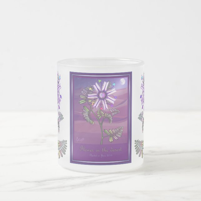 Blume in der Wüste Mattglastasse (Mittel)
