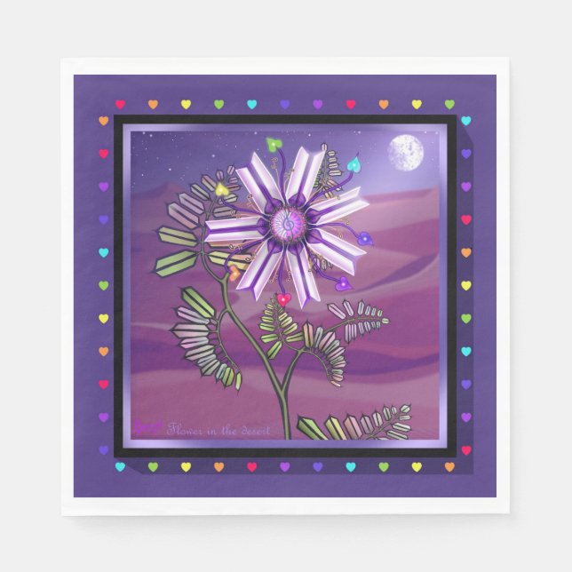 Blume in der Wüste Napkins Serviette (Vorderseite)