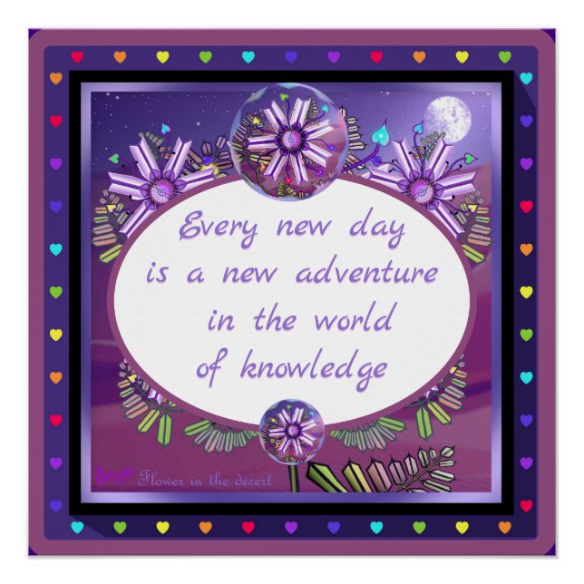 Blume in der Wüste Poster (Vorderseite)