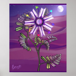 Blume in der Wüste Poster