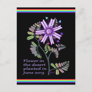 Blume in der Wüste Postkarte