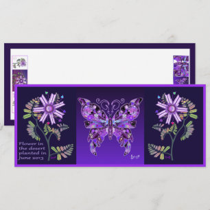 Blume in der Wüste und P Butterfly 31 Karte