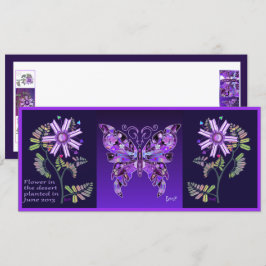Blume in der Wüste und P Butterfly 31 Karte