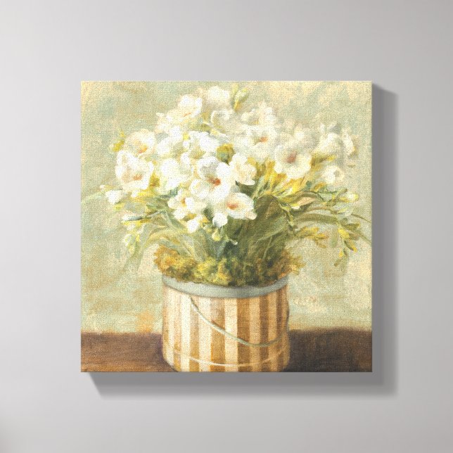 Blume in einem Hat-Box Leinwanddruck (Vorderseite)