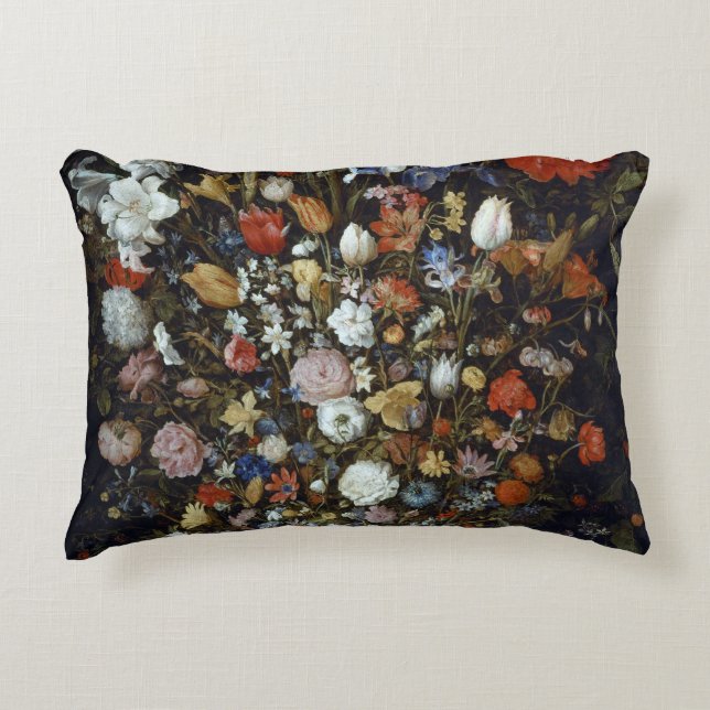 Blume in einem Holzschiff Jan Brueghel the Ältere Dekokissen (Vorderseite)