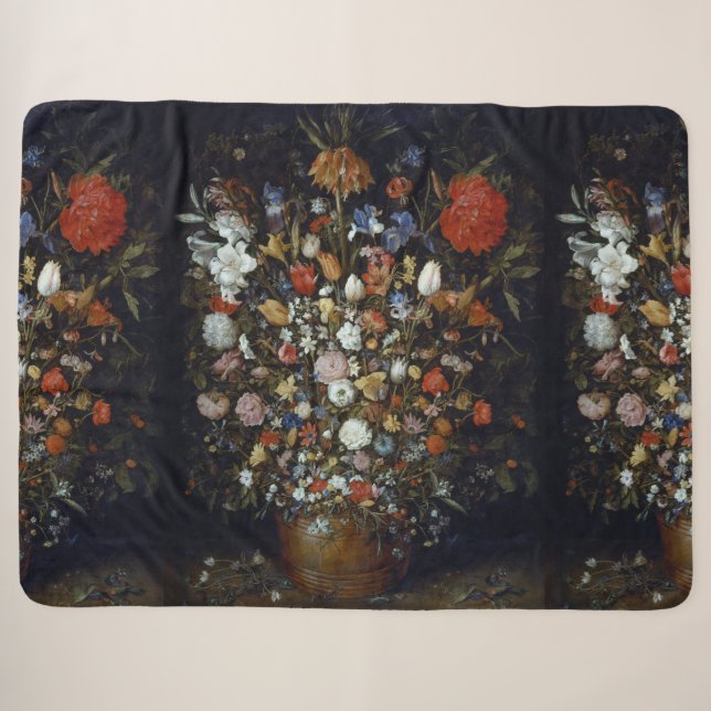 Blume in einem Holzschiff Jan Brueghel the Ältere Sherpadecke (Vorderseite (Horizontal))