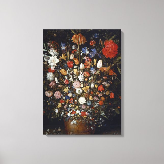Blume in einem Holzschiff (von Jan Brueghel) Leinwanddruck (Vorderseite)