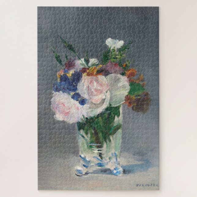 Blume in einem Kristallvase-Manet (Vertikal)