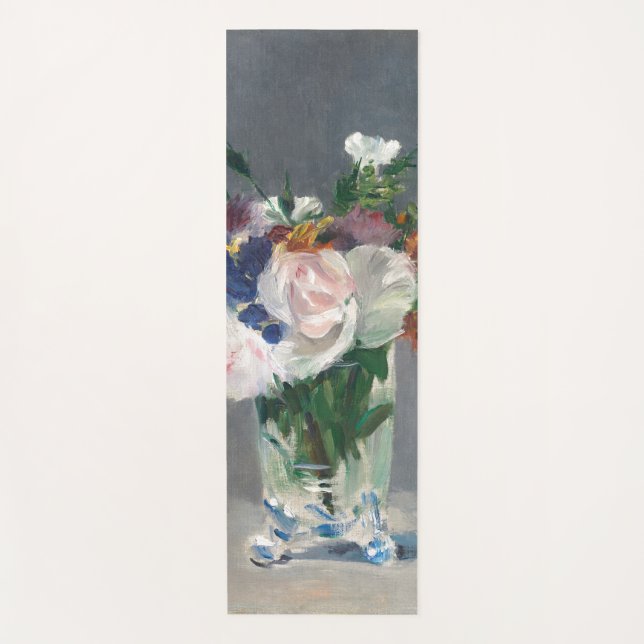 Blume in einem Kristallvase-Manet Yogamatte (Vorderseite)