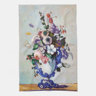 Blume in einem Rokoko Vase, Paul Cezanne Geschirrtuch