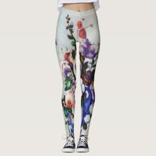 Blume in einem Rokoko Vase, Paul Cezanne Leggings