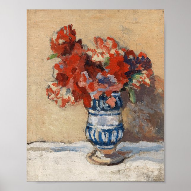 Blume in einer Blauen Vase | Christopher Wood Poster (Vorne)