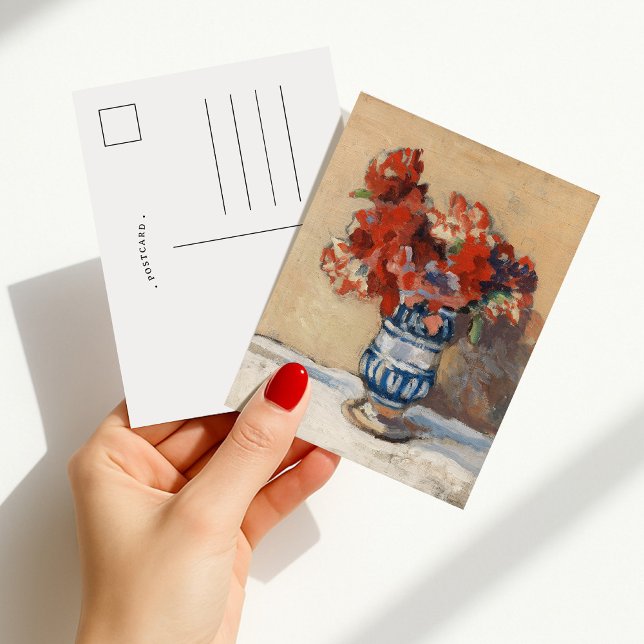 Blume in einer Blauen Vase | Christopher Wood Postkarte (Von Creator hochgeladen)