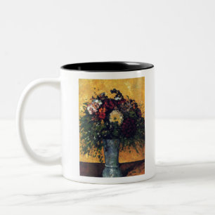 Blume in einer Blauen Vase - Paul Cezanne - c1877 Zweifarbige Tasse