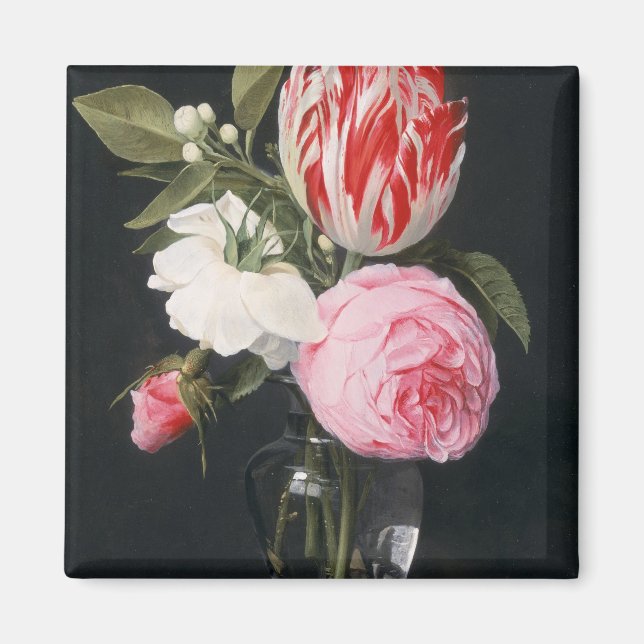 Blume in einer Glasvase Magnet (Vorne)