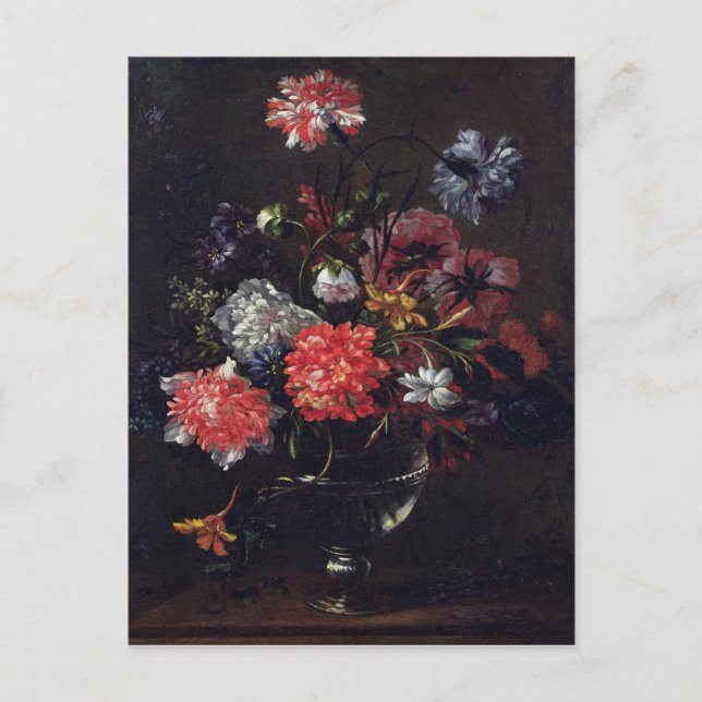 Blume in einer Glasvase Postkarte (Vorderseite)