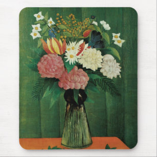 Blume in einer grünen Vase Mousepad