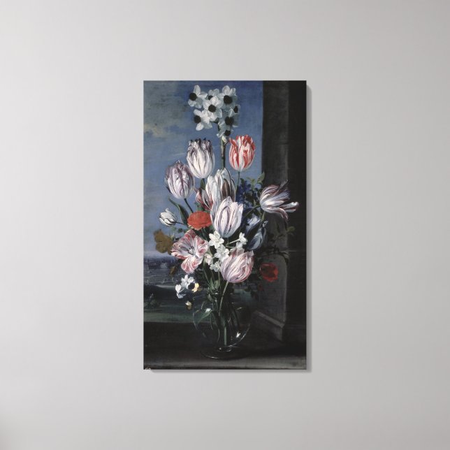 Blume in einer Kristallvase, 1652 Leinwanddruck (Vorderseite)