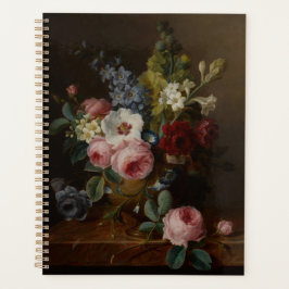 Blume in einer Vase auf einer Marmorkante Planer