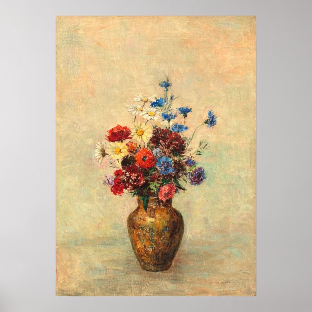 Blume in einer Vase - Odilon Redon Fine Art Poster (Vorne)
